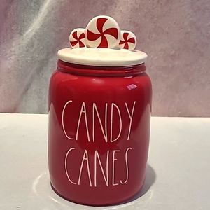 Rae Dunn Candy Canes Christmas 🎄 Canister Brand New